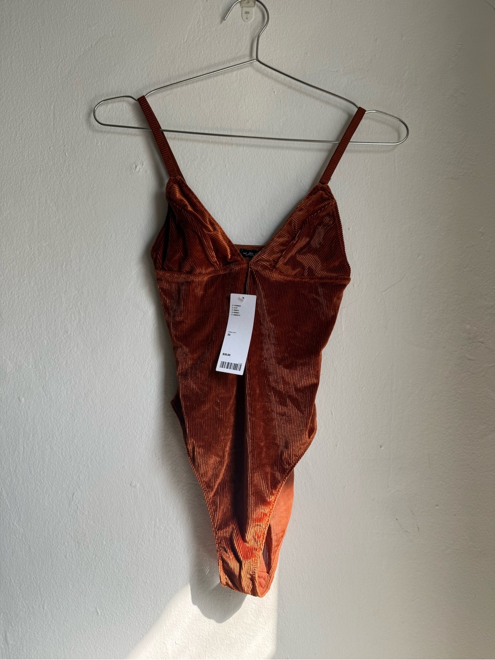 Out From Under (Urban Outfitters) ribbed velvet bodysuit